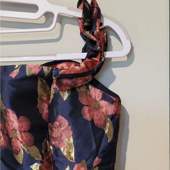 Lulus Pop The Bottle Navy floral dress Size XS - Picture 7 of 16